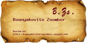 Bosnyakovits Zsombor névjegykártya