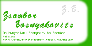 zsombor bosnyakovits business card
